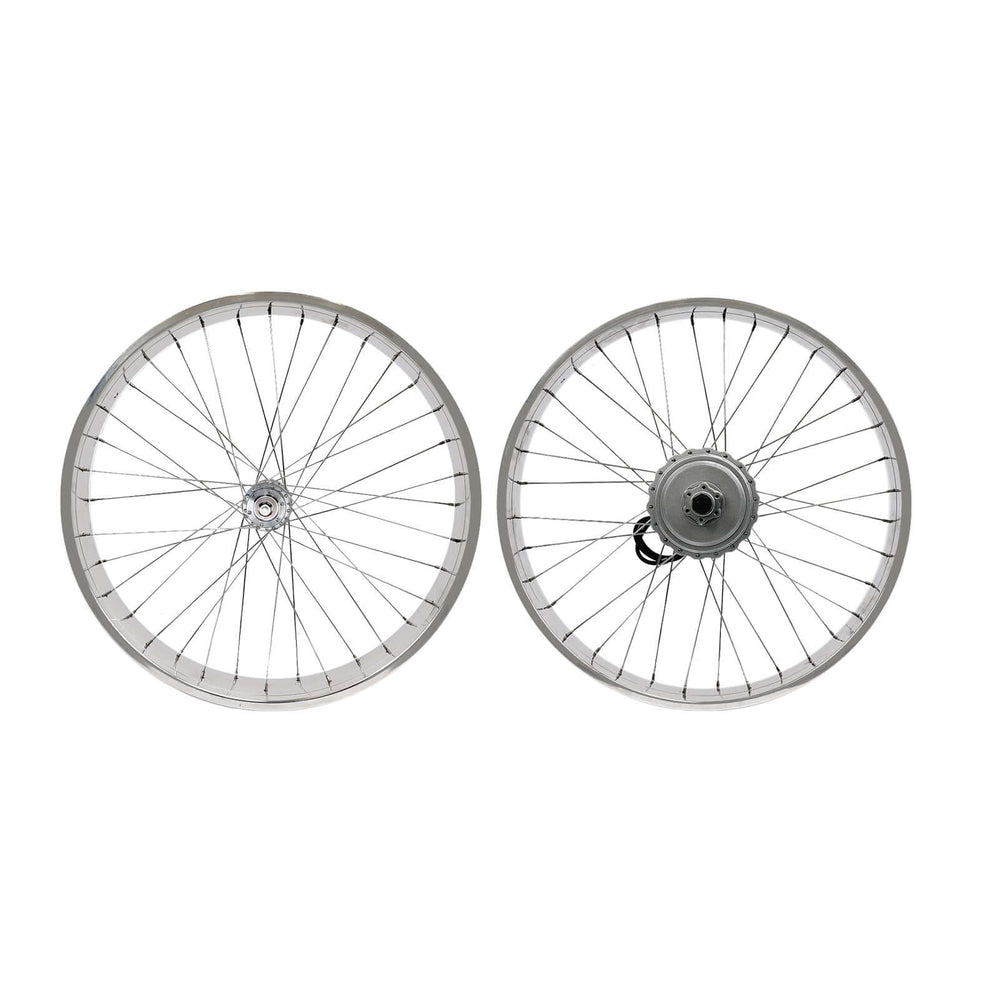 Tracer WH-D4E263613-PL 26'' Double Polished Fat Rim Wheelset with 48V 800W Motor, Compatible with Disc Brake