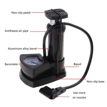 Foot Pump with Pressure Gauge