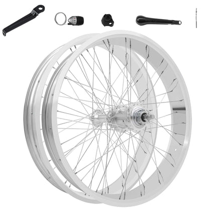 Tracer WH-TR952636RK3 3F/R Wheel Set 26"x4.0 Alloy Fat Rims Sturmey Archer SX-RK3 Inter 3-speed