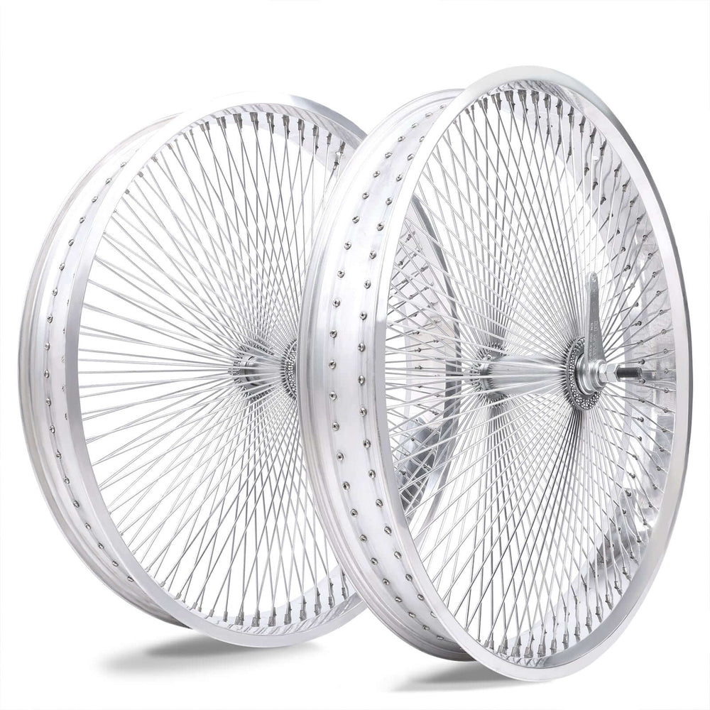 Tracer WH-TR9529140 29"*3 29"x4"x13Gx140H Aluminum Polish Fat Rims Wheel Set