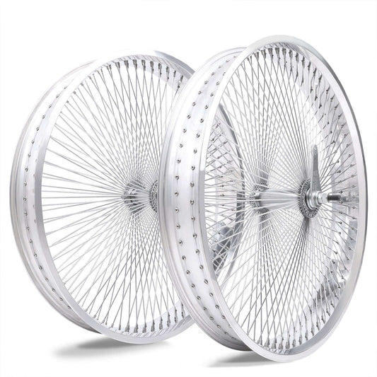 Tracer WH-TR9529140 29"*3 29"x4"x13Gx140H Aluminum Polish Fat Rims Wheel Set