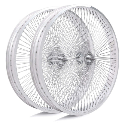 Tracer WH-TR7526140 26"x3"x13Gx140H Aluminum Polish FAT Rims Wheel Set.