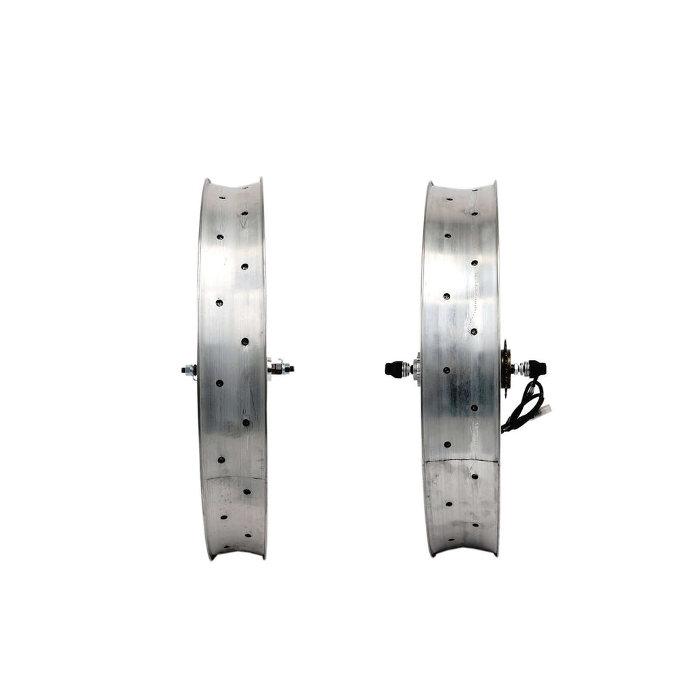 Tracer WH-D4E263613-PL 26'' Double Polished Fat Rim Wheelset with 48V 800W Motor, Compatible with Disc Brake