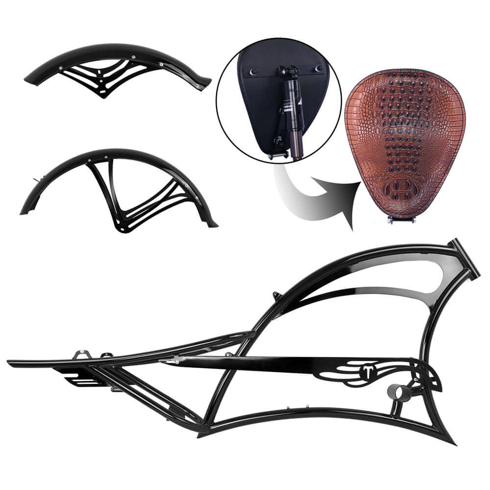 Tracer FM-Scorpion Pro DTS 26" Stretch Chopper Cruiser Over Size Steel Frame