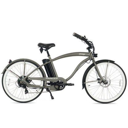 Tracer OMEGA 500W 26" 7 Speed Electric Beach Cruiser Bike for Men