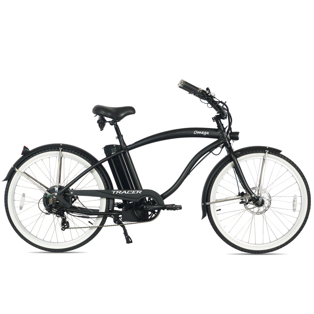 Tracer OMEGA 500W 26" 7 Speed Electric Beach Cruiser Bike for Men