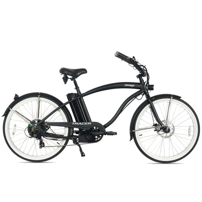 Tracer OMEGA 500W 26" 7 Speed Electric Beach Cruiser Bike for Men