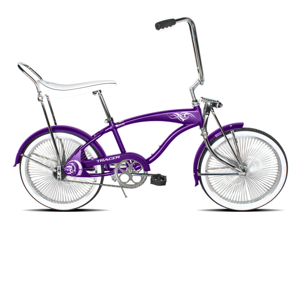 Tracer Hyena Classic Beach Lowrider Bike w/140H Wheel, Single Speed, w/ Banana Seat