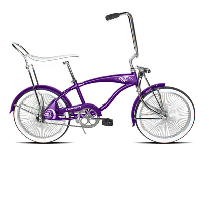 Tracer Hyena Classic Beach Lowrider Bike w/140H Wheel, Single Speed, w/ Banana Seat