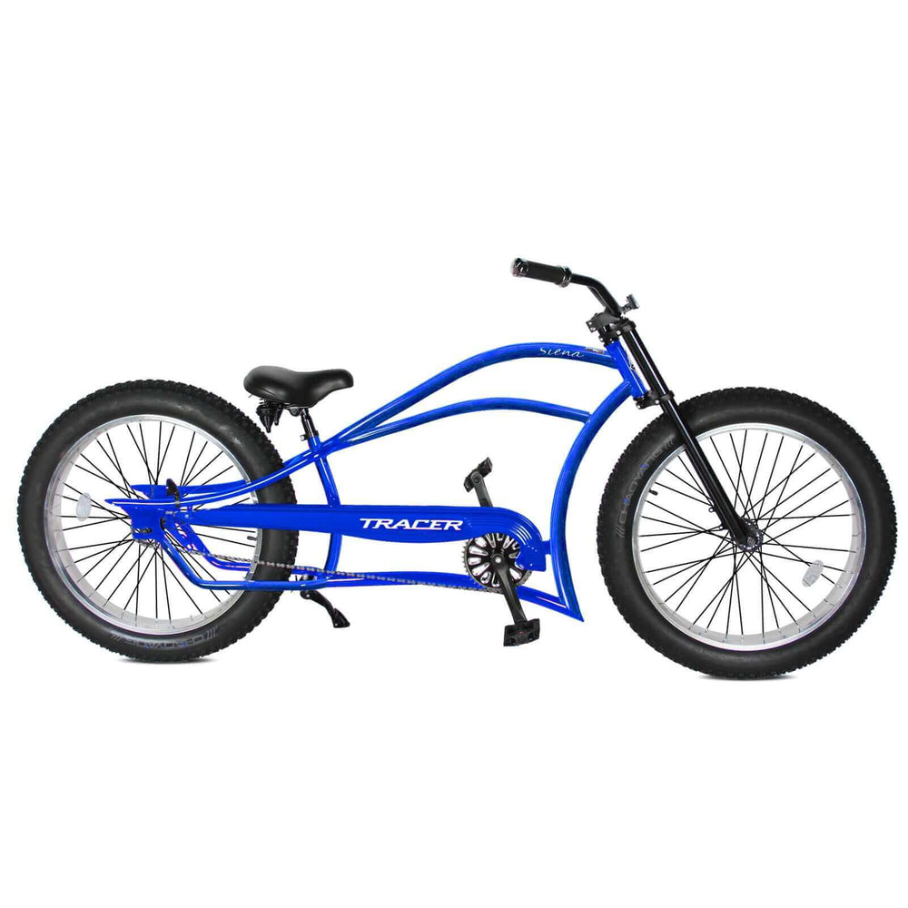 Tracer Siena 26'' Chopper Stretch Cruiser Fat Tire Bike Available 1 Speed/7 Speed