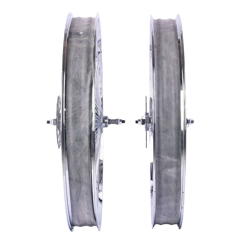Tracer WH-TH7526140D7-CP Chrome Bike 80mm Rims Wheel Set for 26 inch with 7-speed Disc Brakes