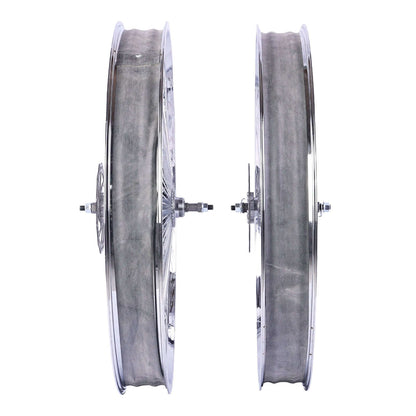 Tracer WH-TH7526140D7-CP Chrome Bike 80mm Rims Wheel Set for 26 inch with 7-speed Disc Brakes