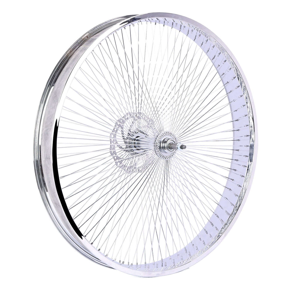 Tracer WH-TH7526140D7-CP Chrome Bike 80mm Rims Wheel Set for 26 inch with 7-speed Disc Brakes
