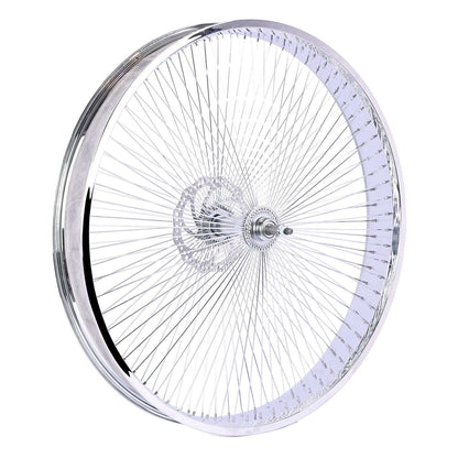 Tracer WH-TH7526140D7-CP Chrome Bike 80mm Rims Wheel Set for 26 inch with 7-speed Disc Brakes
