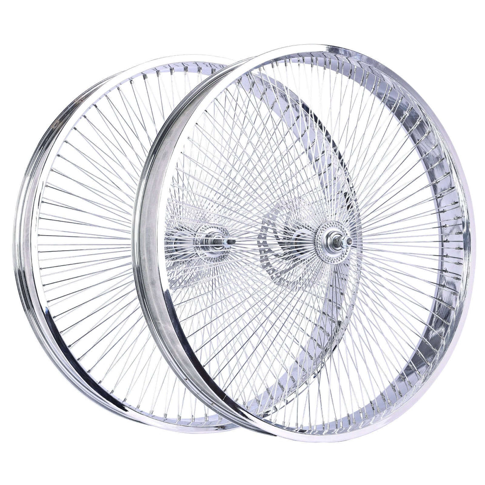 Tracer WH-TH7526140D7-CP Chrome Bike 80mm Rims Wheel Set for 26 inch with 7-speed Disc Brakes