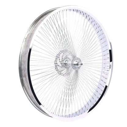 Tracer WH-TH9529140C-CP 29"*3" 29"*4" Mirror Chrome Bike Wheel Set with Coaster Brake
