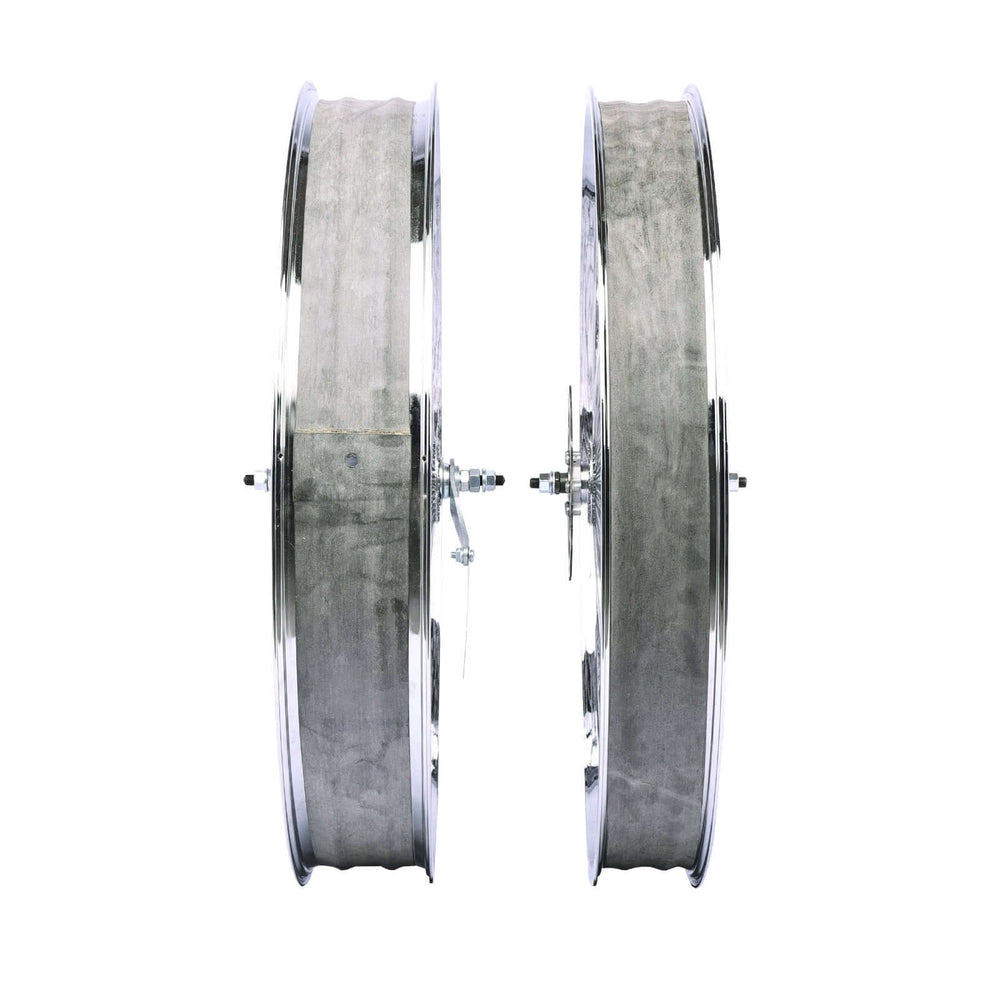 Tracer WH-TH9529140C-CP 29"*3" 29"*4" Mirror Chrome Bike Wheel Set with Coaster Brake