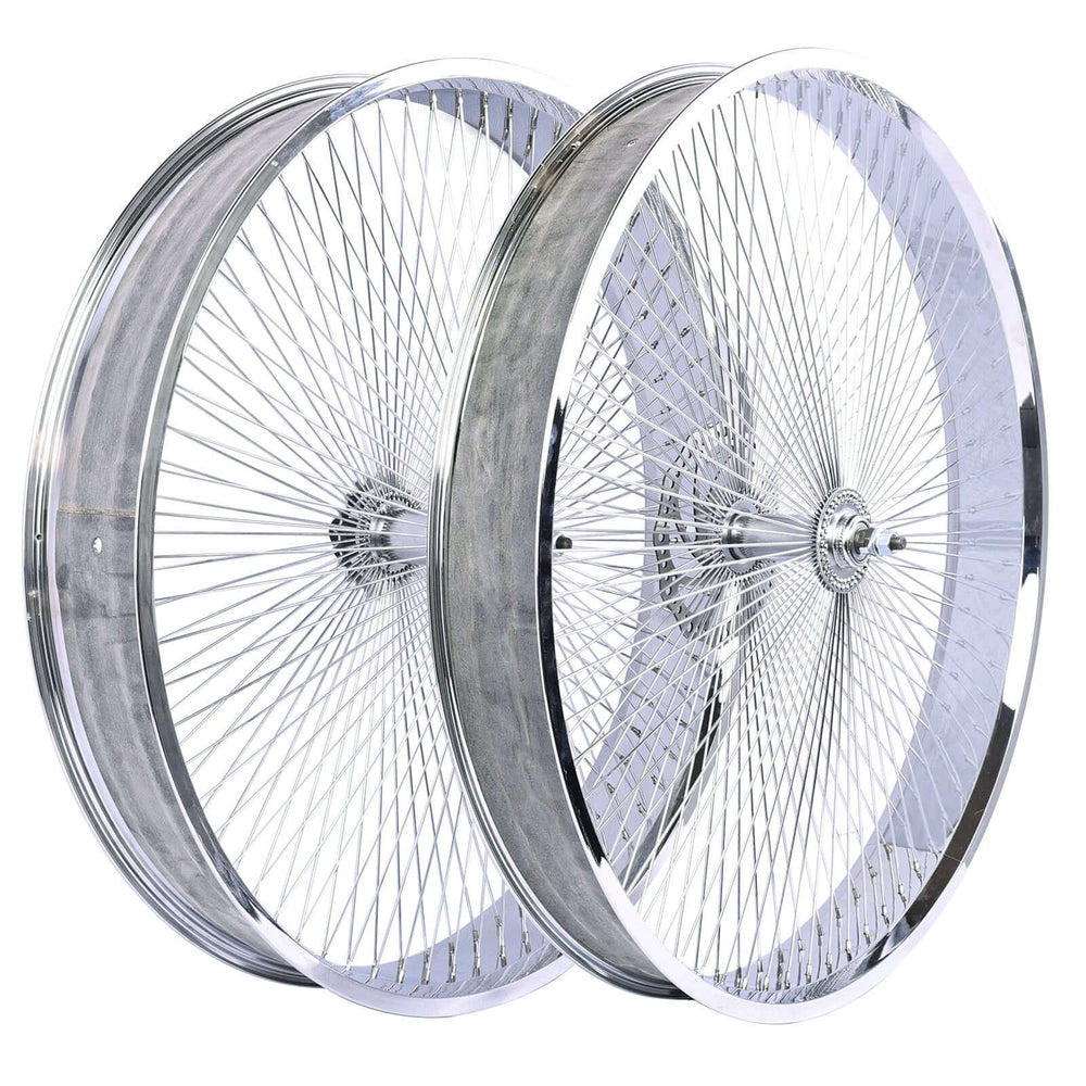 Tracer WH-TH9529140C-CP 29"*3" 29"*4" Mirror Chrome Bike Wheel Set with Coaster Brake