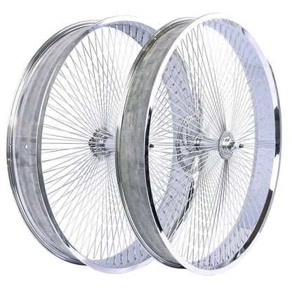Tracer WH-TH9529140C-CP 29"*3" 29"*4" Mirror Chrome Bike Wheel Set with Coaster Brake