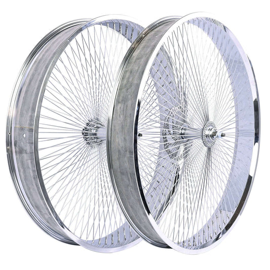 Tracer WH-TH9529140C-CP 29"*3" 29"*4" Mirror Chrome Bike Wheel Set with Coaster Brake