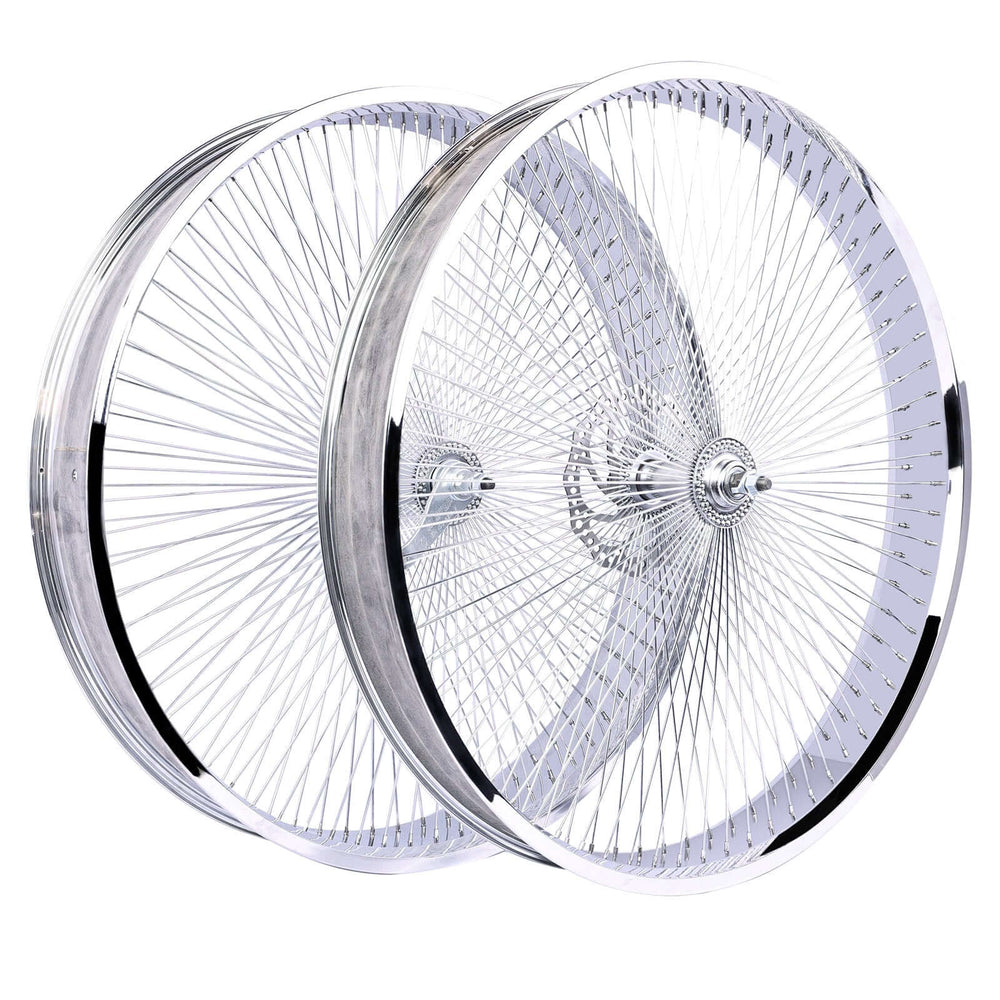 Tracer WH-TH9526140C-CP Lowrider 26*14G*140H Coaster Brake Chrome Alloy Wheel Set