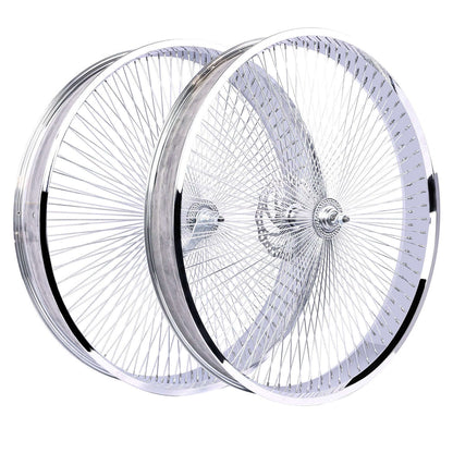 Tracer WH-TH9526140C-CP Lowrider 26*14G*140H Coaster Brake Chrome Alloy Wheel Set