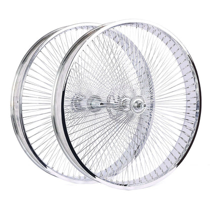 Tracer WH-TH7529140C-CP Mirror Chrome Bike 80mm Fat Rims Wheel Set for 29 inch