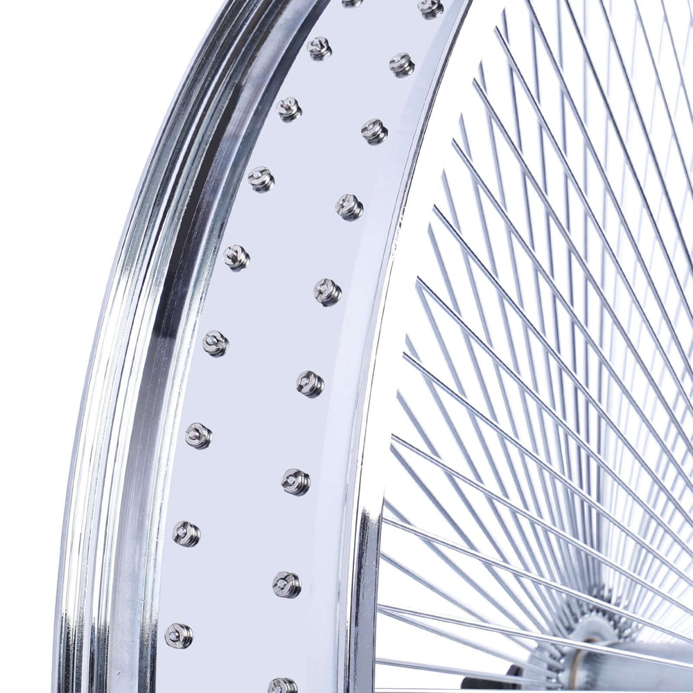 Tracer WH-TH7526140C-CP Lowrider 26"*3" Coaster Brake Alloy Chrome Fat Rims Wheel Set