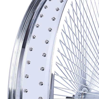 Tracer WH-TH7526140C-CP Lowrider 26"*3" Coaster Brake Alloy Chrome Fat Rims Wheel Set