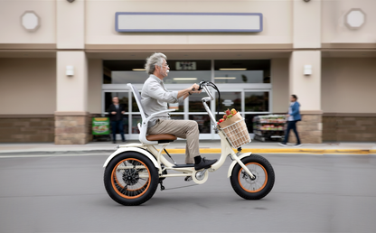 Simple Glide Fat Tire 750W  Recumbent E Trike 2026 w/ Footrest & Hitch Connector