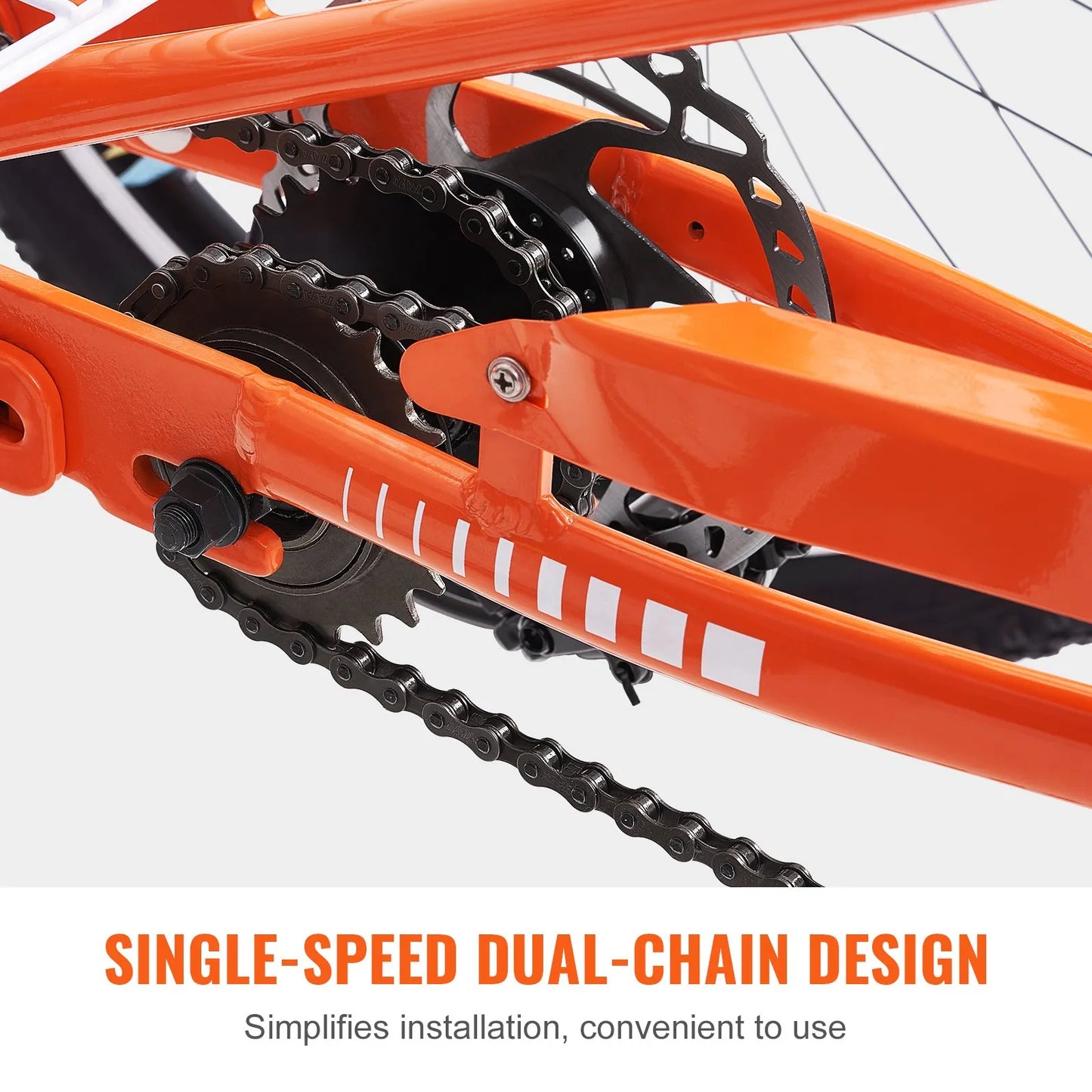 VEVOR Adult Tricycles Bike, 20 Inch Three-Wheeled Bicycles, 3 Wheel Bikes Trikes, Aluminum Alloy Cruiser Bike with Basket & Adjustable Seat, Picnic Shopping Tricycles for Seniors, Women, Men (Orange)