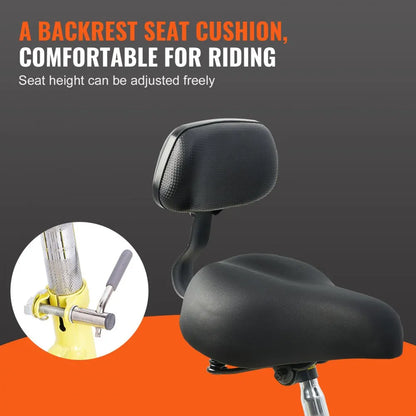 VEVOR Adult Tricycles Bike, 7 Speed Adult Trikes, 26 Inch Three-Wheeled Bicycles, Carbon Steel Cruiser Bike with Basket and Adjustable Seat, Picnic Shopping Tricycles for Seniors, Women, Men (Yellow)