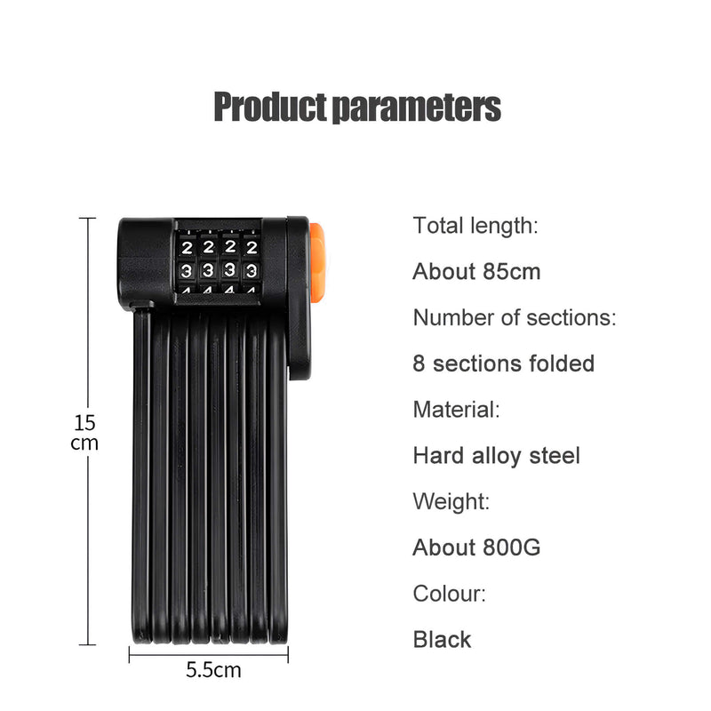 Alloy Steel Folding Password Lock